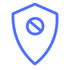 block shield technology protection line icon