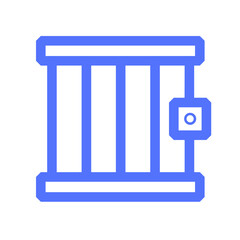 jail prison prisoner criminal line icon