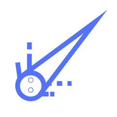 space comet meteor astronomy asteroid line icon © Blob Orange