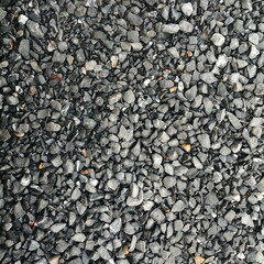 texture Small construction stone, gray, damp