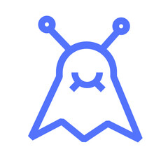 space extraterrestrial alien ufo science line icon