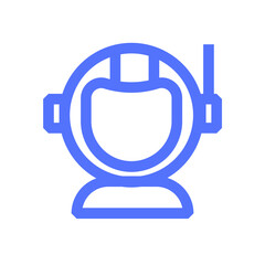 space full face helmet full face helmet astronaut line icon