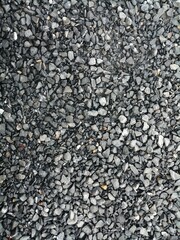 texture Small construction stone, gray, damp