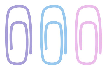 Cute paper clips clipart