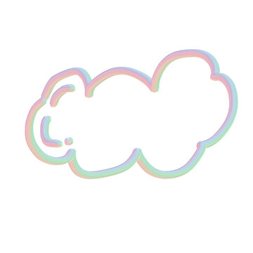 pastel oil paint cutie element cloud