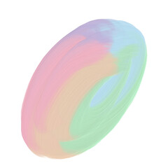pastel oil paint cutie element oval hand writing