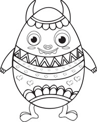 Cute Monster Coloring Book for Kids KDP Interiors|.100% vector for t shirt, pillow, mug, sticker and other Printing media.Jesus christian saying EPS Digital Prints file.
