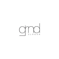 Grind Balck n White signature logo design 
