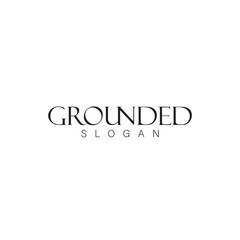 Fototapeta na wymiar Grounded signature logo design 