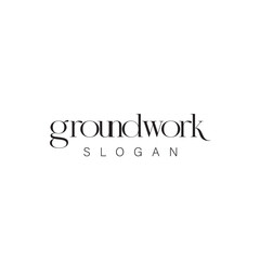 Groundwork signature logo design 