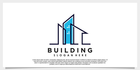 real estate, building logo design with creative concept