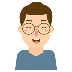 happy man character illustration