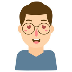 love eye man character