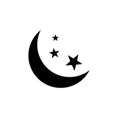 Night icon in isolated on background. symbol for your web site design Night icon logo, app, Night icon Vector illustration.

