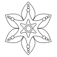 Abstract mandala on white background. Greeting Card, Invitation, Tattoo. Anti-Stress Therapy Pattern.
