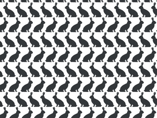 Background with rabbits, wallpaper. Flat. Vector illustration
