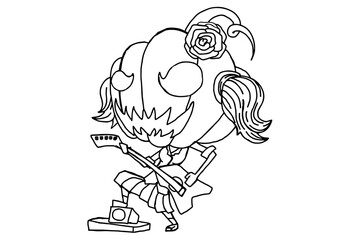 Halloween Character - Serial Killer Pumpkin Girl