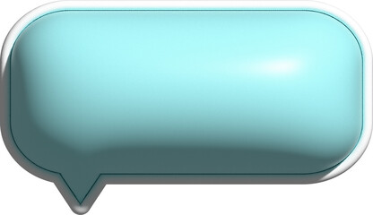 Fototapeta premium cute pastel 3D speech bubble, text box decoration