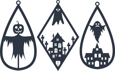 Halloween Earrings Jewelry Laser Cut