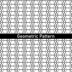 Geometric seamless pattern black and white background design