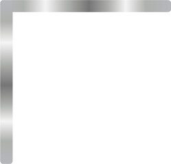Obraz premium Silver Corner Border Vector Illustration