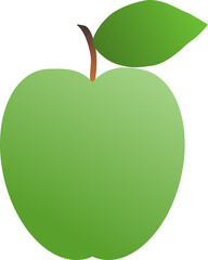 green apple isolated on white