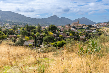 town of Robledo de Chavela seen from the outskirts of the town in Madrid, Spain © josevgluis