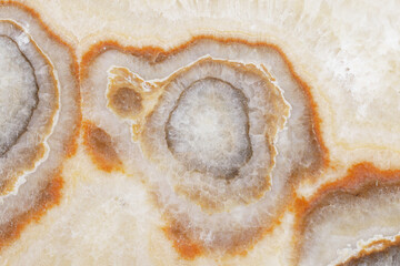 The marble layers that have been deposited together for a long time.