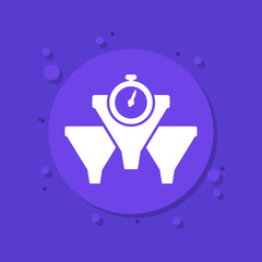 Fast sales funnels icon for web