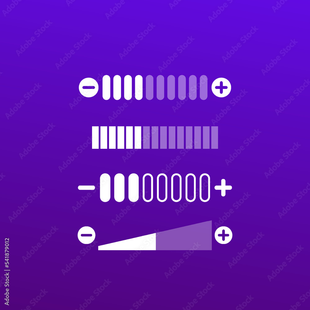 Poster volume control vector design for apps and web
