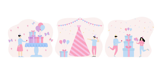 Birthday Party Flat Bundle Design