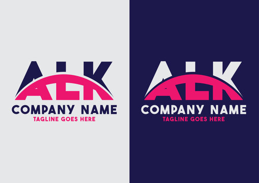 Letter ALK logo design vector template, ALK logo