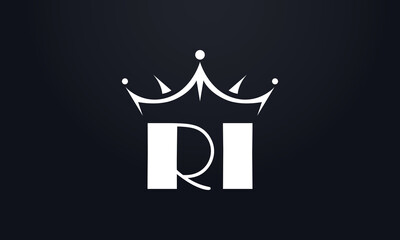 King crown logo design vector and extra bold queen symbol