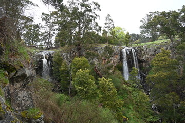 Sailors Falls waterfall ,Hepburn Regional Park,  Daylesford, Victoria, Australia