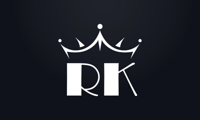 King crown logo design vector and extra bold queen symbol