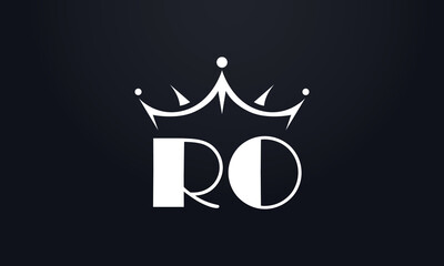 King crown logo design vector and extra bold queen symbol