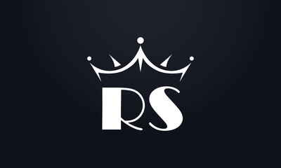 King crown logo design vector and extra bold queen symbol