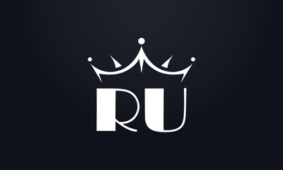 King crown logo design vector and extra bold queen symbol