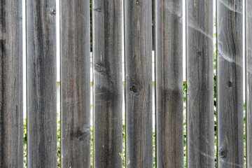 An old wooden fence made of planks