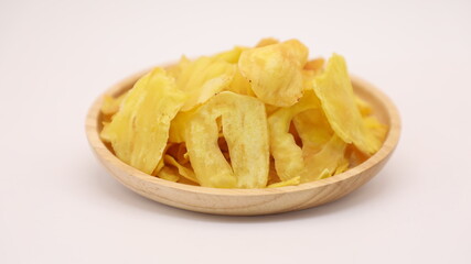 Jackfruit that was placed in a white plate