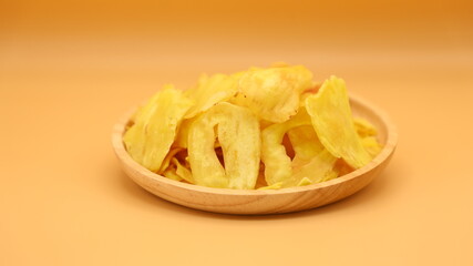 Jackfruit that was placed in a white plate