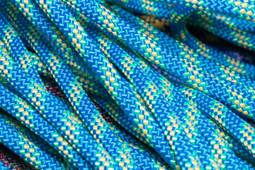 Climbing colorful rope as a background
