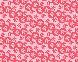 Japanese Cute Leaf Branch Vector Seamless Pattern