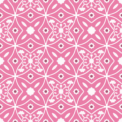 Japanese Star Flower Net Vector Seamless Pattern