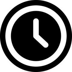 Clock or Time icon in Circle Shape