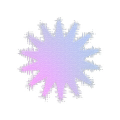 Abstract transparent glitch art texture element.