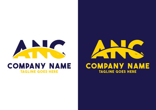 Letter ANC logo design vector template, ANC logo
