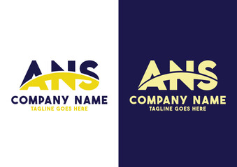 Letter ANS logo design vector template, ANS logo