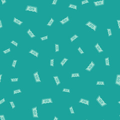 Green Washing under 60 degrees celsius icon isolated seamless pattern on green background. Temperature wash. Vector