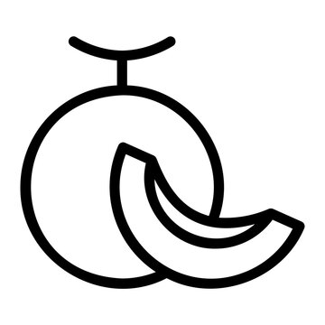 recommend clip art: melon line icon